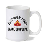 Wife of a USMC Mug - Choose Your USMC Rank - SGT GRIT