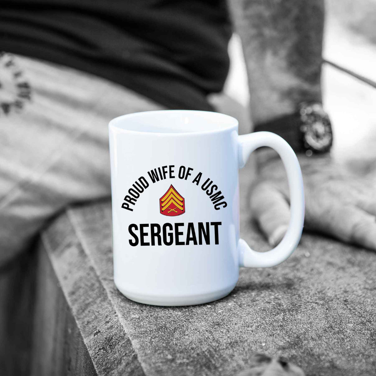 Wife of a USMC Mug - Choose Your USMC Rank - SGT GRIT