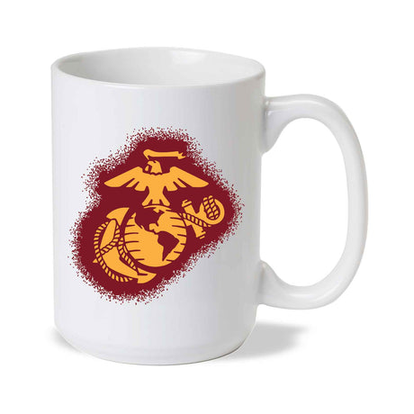 USMC Painted EGA Mug- Red/Gold - SGT GRIT