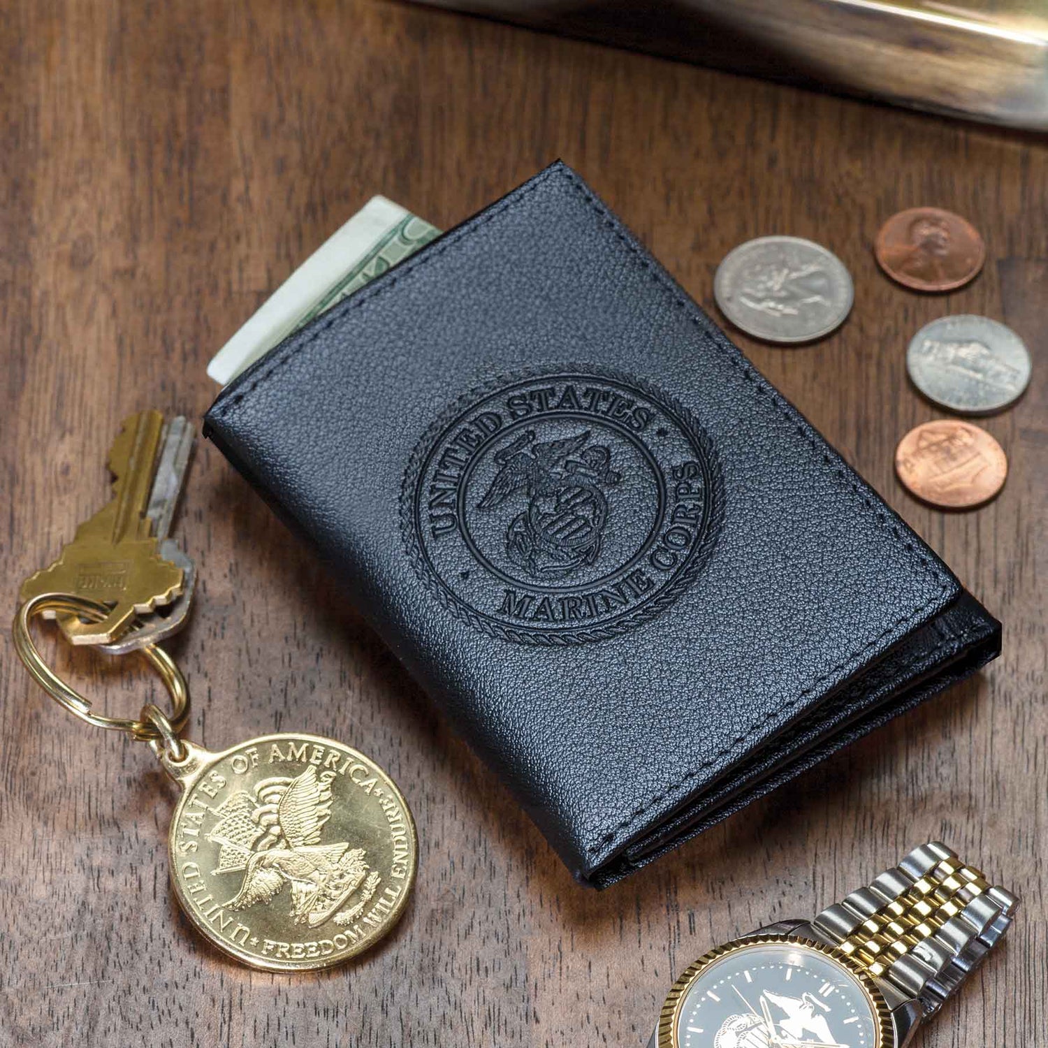 USMC Seal Tri-Fold Wallet – SGT GRIT