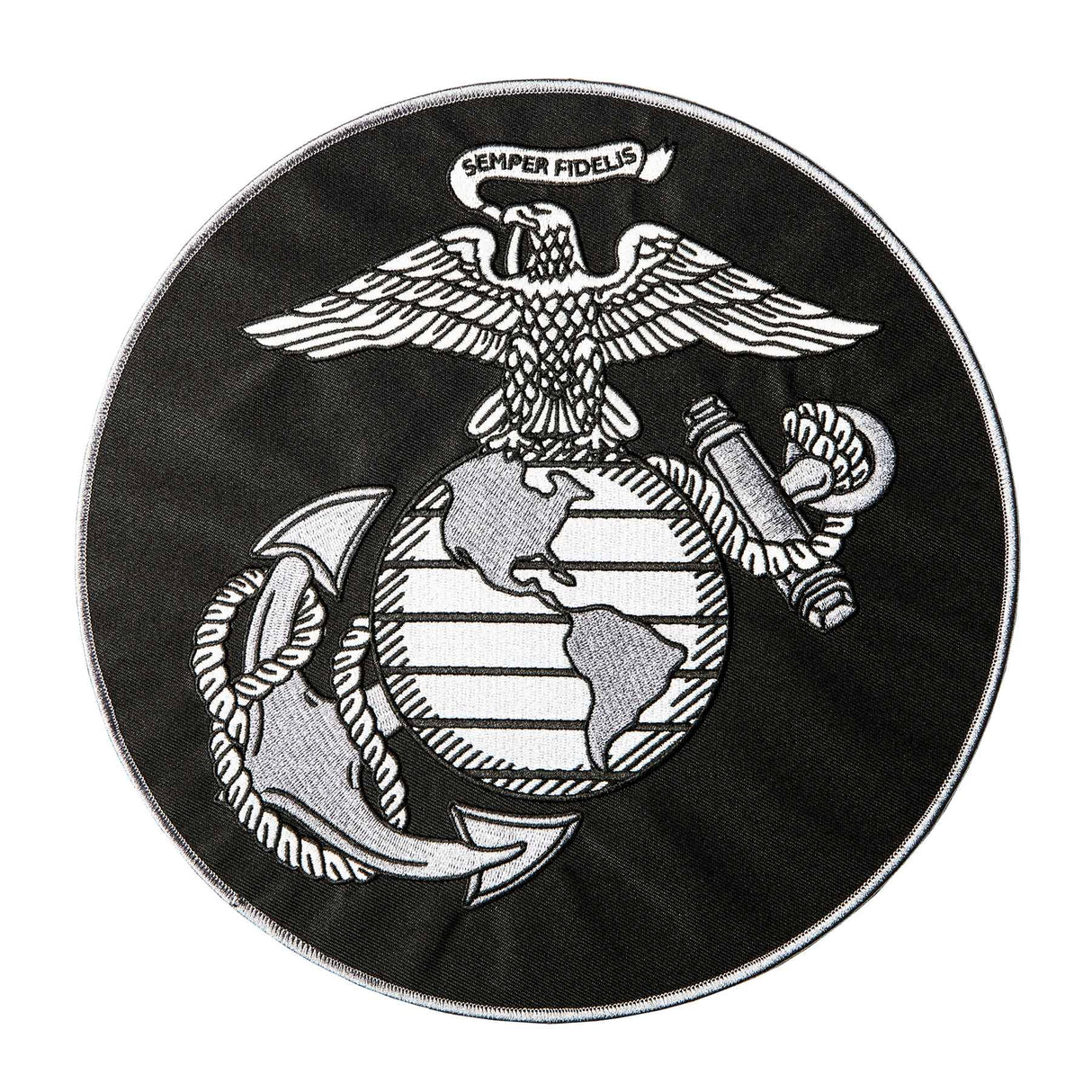 USMC Black and White EGA 10 inch Patch - SGT GRIT