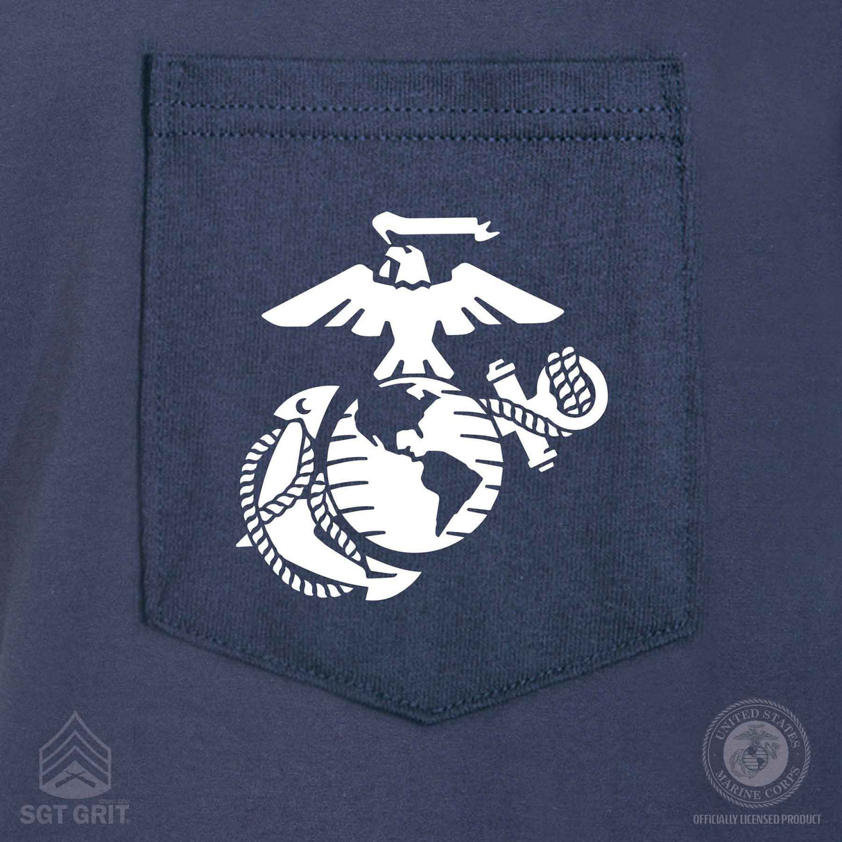 Devil Dog Make No Mistake Back With Front Pocket T-shirt - SGT GRIT