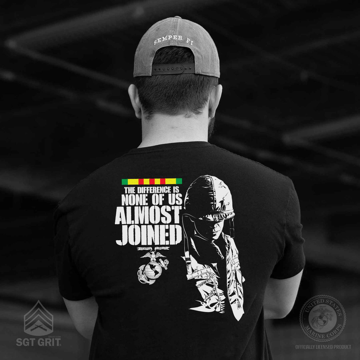 Almost Joined Back With Front Pocket T-shirt - SGT GRIT