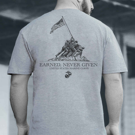 Earned Never Given Back With Front Pocket T-shirt - SGT GRIT