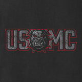 USMC Devil Dog Back With Front Pocket T-shirt, Gray EGA