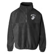 Marine Corps MOS Embroidered Fleece Quarter Zip - Black with Gray - SGT GRIT