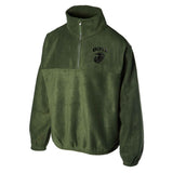 Marine Corps MOS Embroidered Fleece Quarter Zip - Green with Black - SGT GRIT