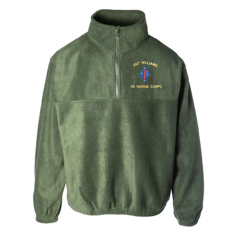 Guadalcanal 1st Marine Division Embroidered Fleece 1/4 Zip - SGT GRIT