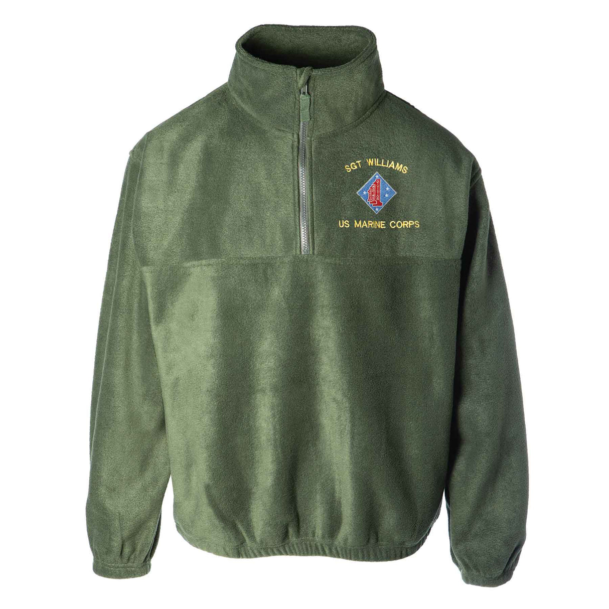 1st Battalion 1st Marines Embroidered Fleece 1/4 Zip - SGT GRIT