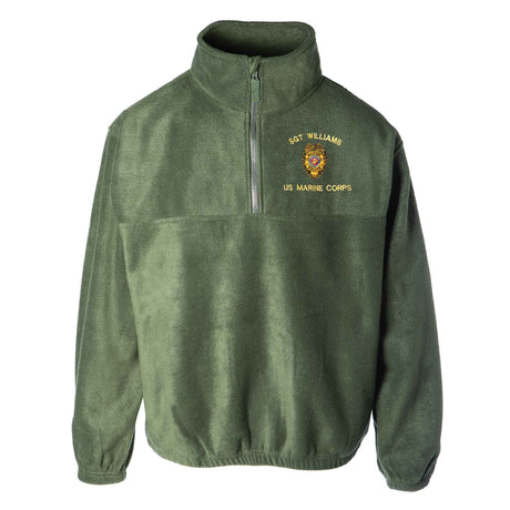 Military Police Badge Embroidered Fleece 1/4 Zip - SGT GRIT