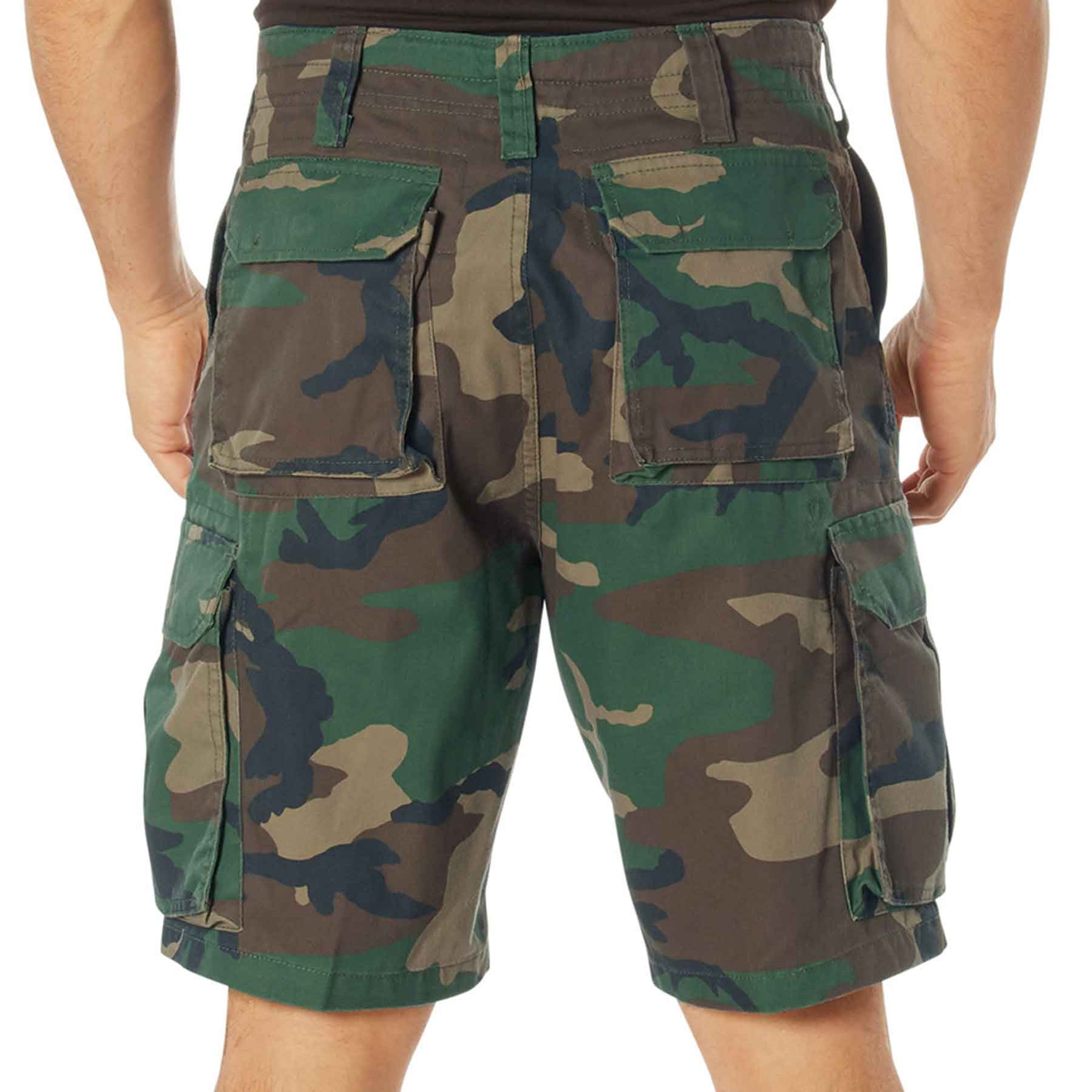 VINTAGE WOODLAND CAMO CARGO SHORTS — SGT GRIT