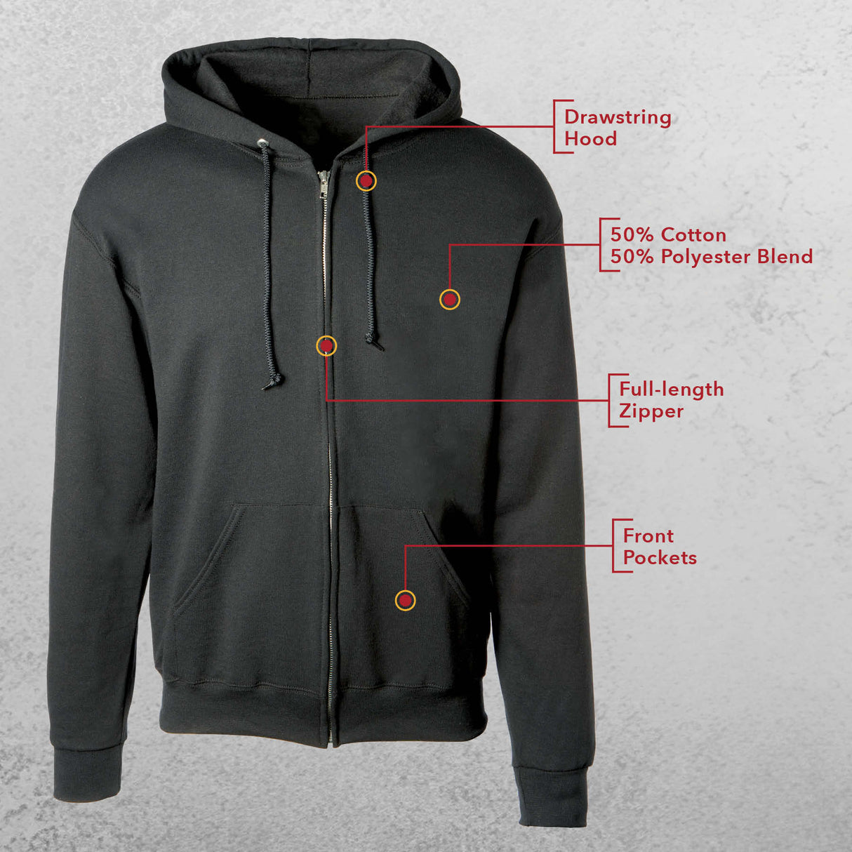 Choose Your Conflict and Rank Full Zip Hoodie - SGT GRIT