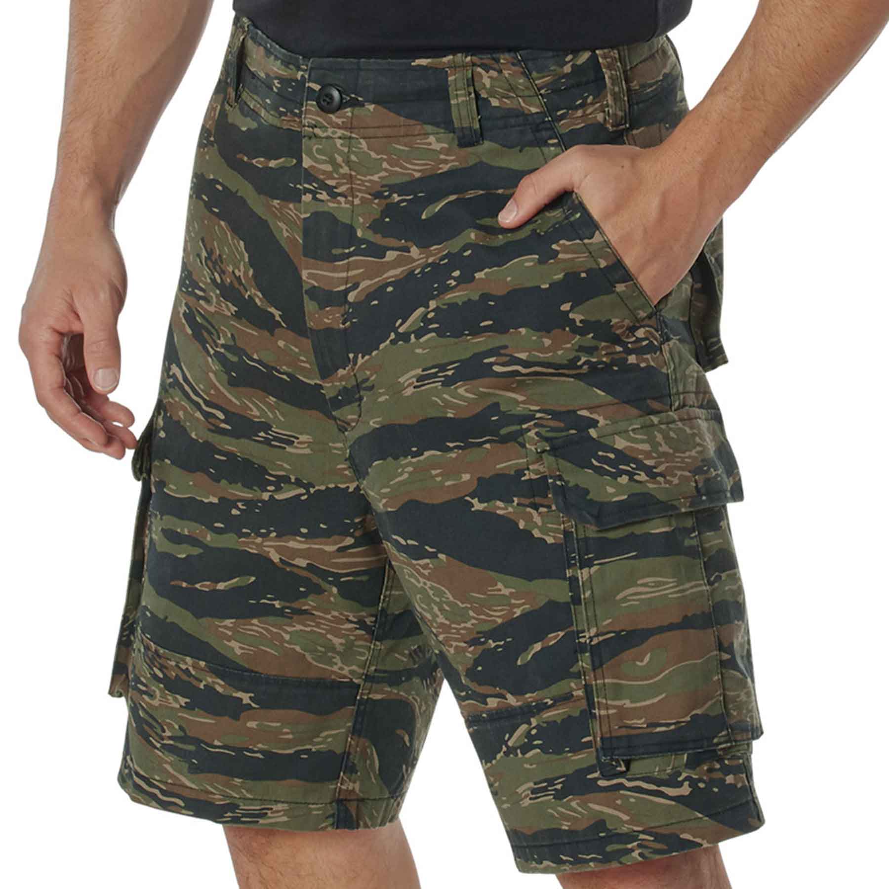 Tiger stripe cargo shorts store