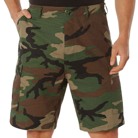 Tactical Cargo Shorts- Woodland Camo - SGT GRIT