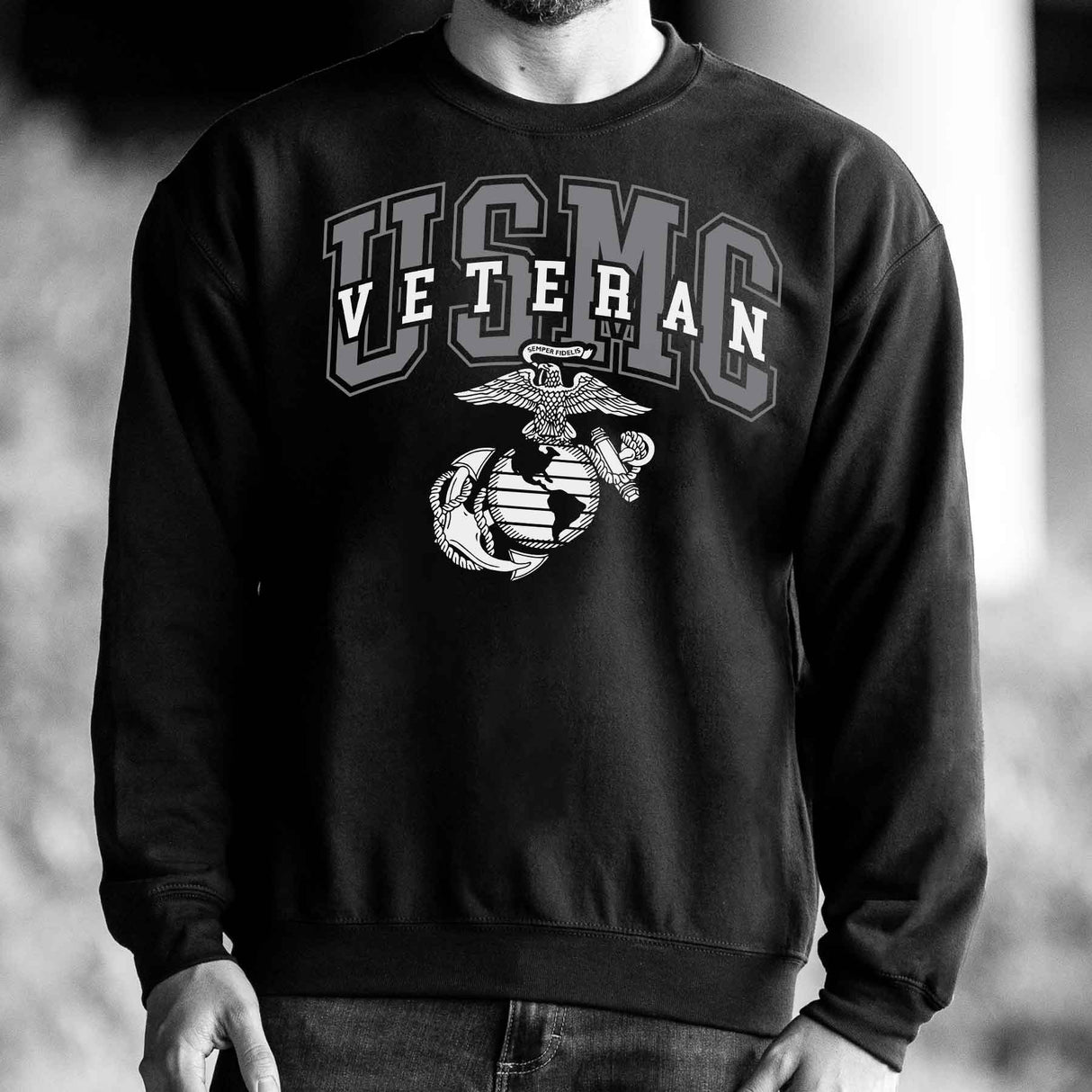 USMC Veteran Overlay Sweatshirt - SGT GRIT