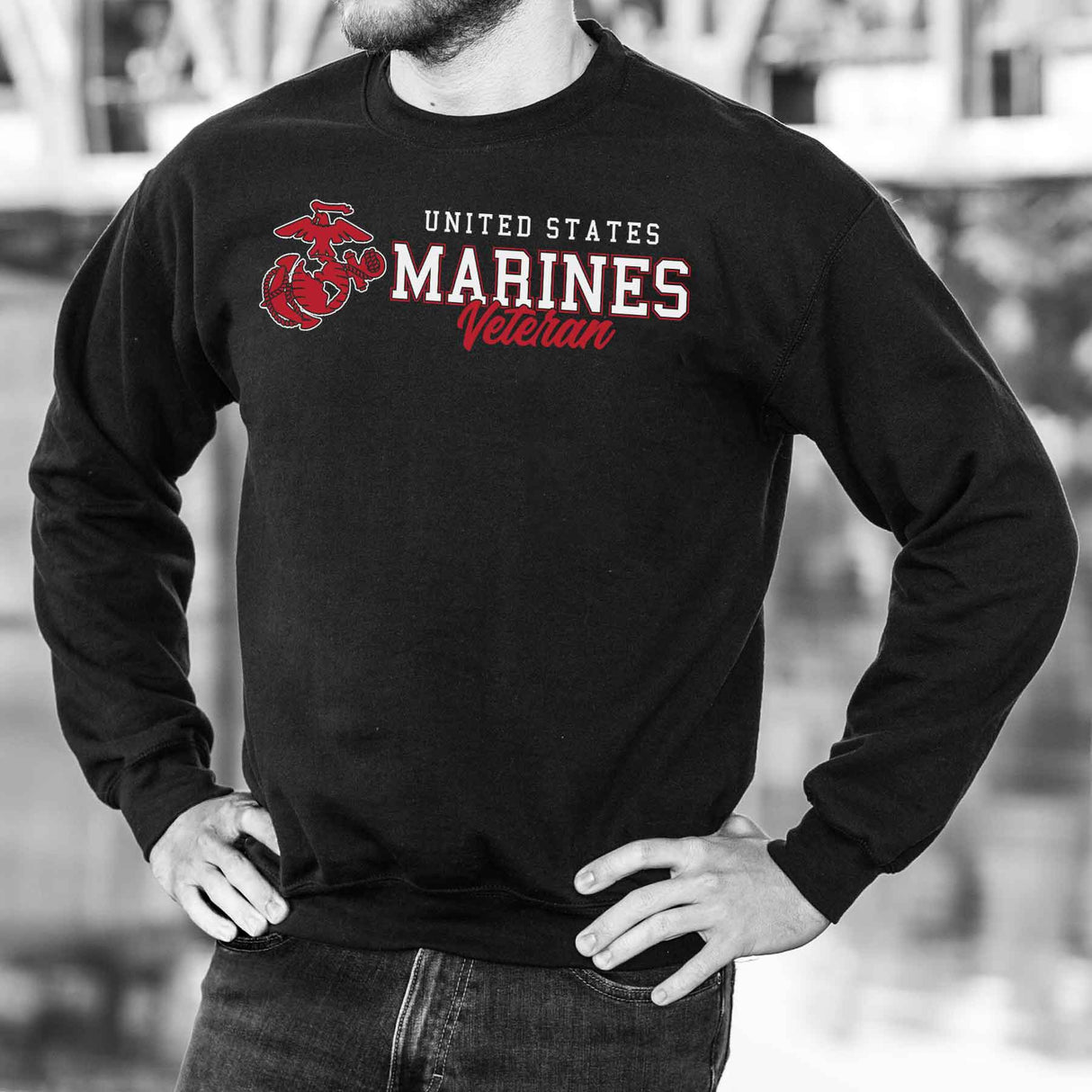 USMC Veteran Script Sweatshirt - SGT GRIT