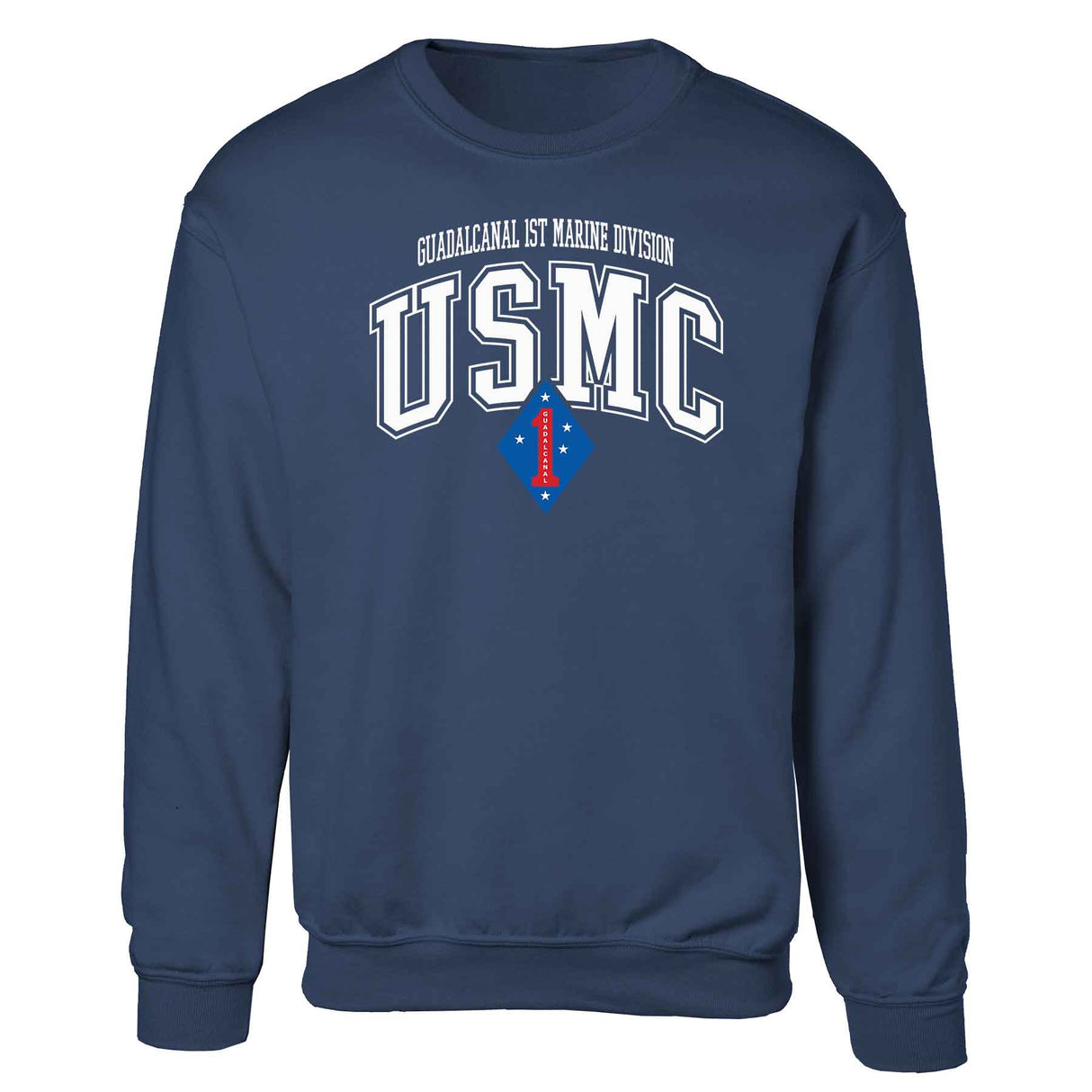 Guadalcanal 1st Marine Division Arched Sweatshirt - SGT GRIT