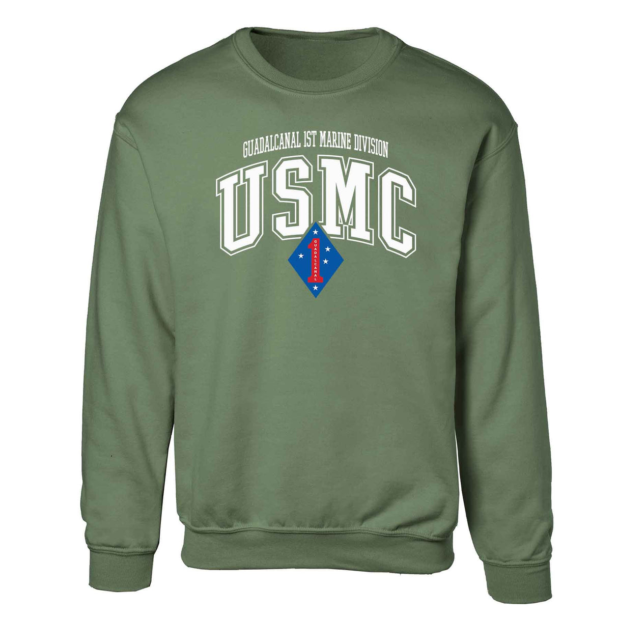 Guadalcanal 1st Marine Division Arched Sweatshirt - SGT GRIT