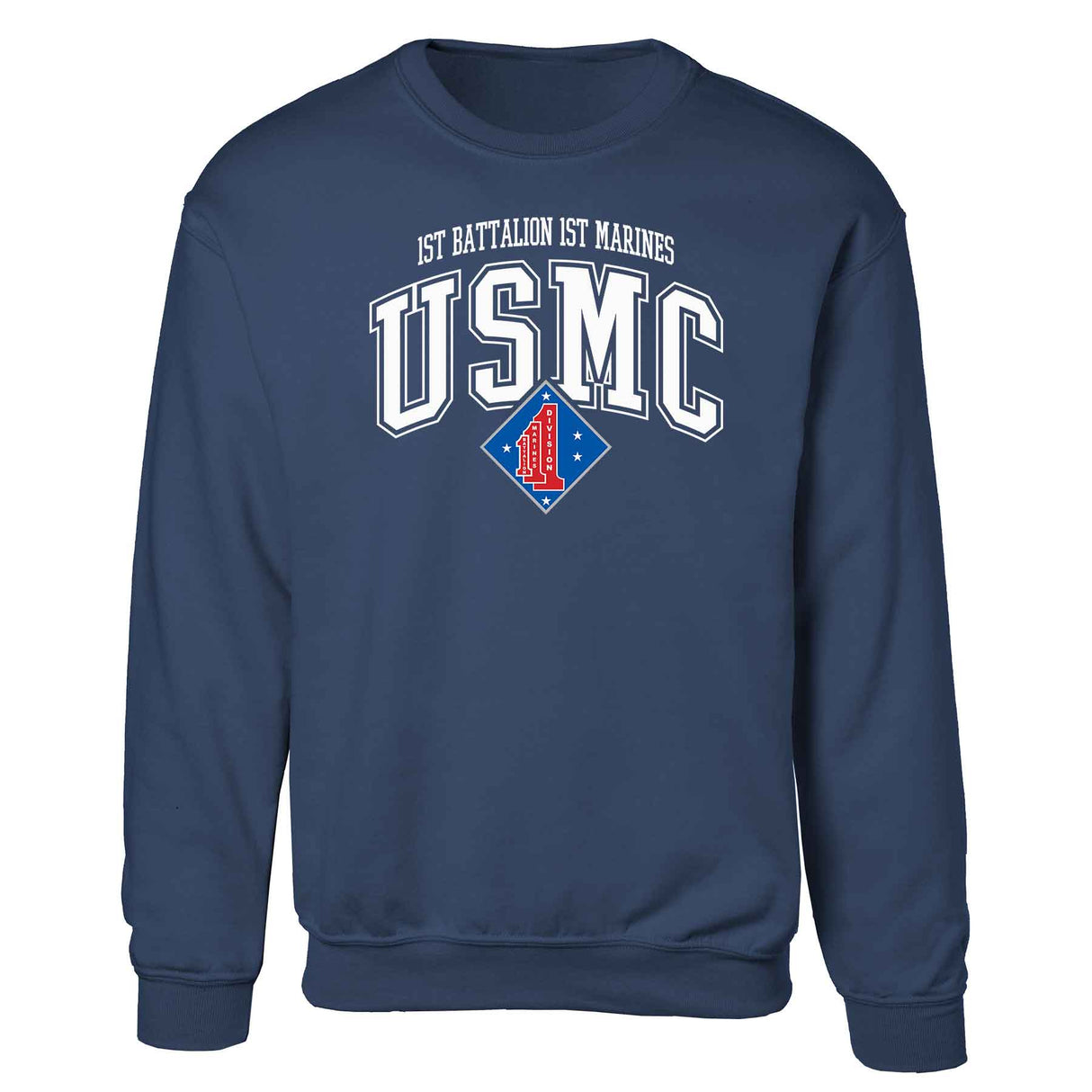 1st Battalion 1st Marines Arched Sweatshirt - SGT GRIT