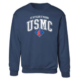 1st Battalion 1st Marines Arched Sweatshirt - SGT GRIT