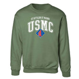 1st Battalion 1st Marines Arched Sweatshirt - SGT GRIT