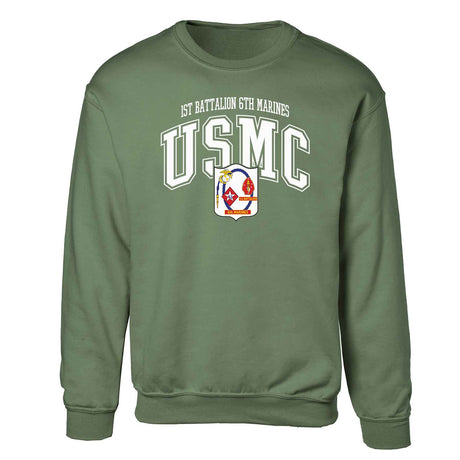 1st Battalion 6th Marines Arched Sweatshirt - SGT GRIT