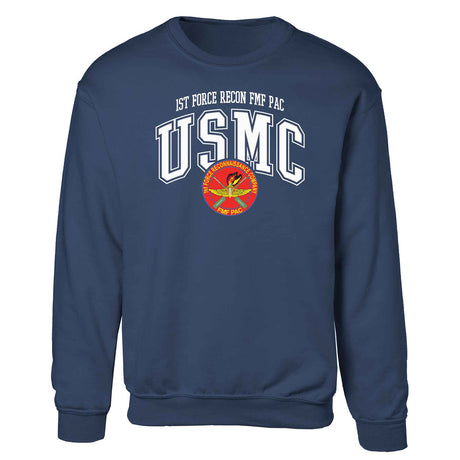 1st Force Recon FMF PAC Arched Sweatshirt - SGT GRIT