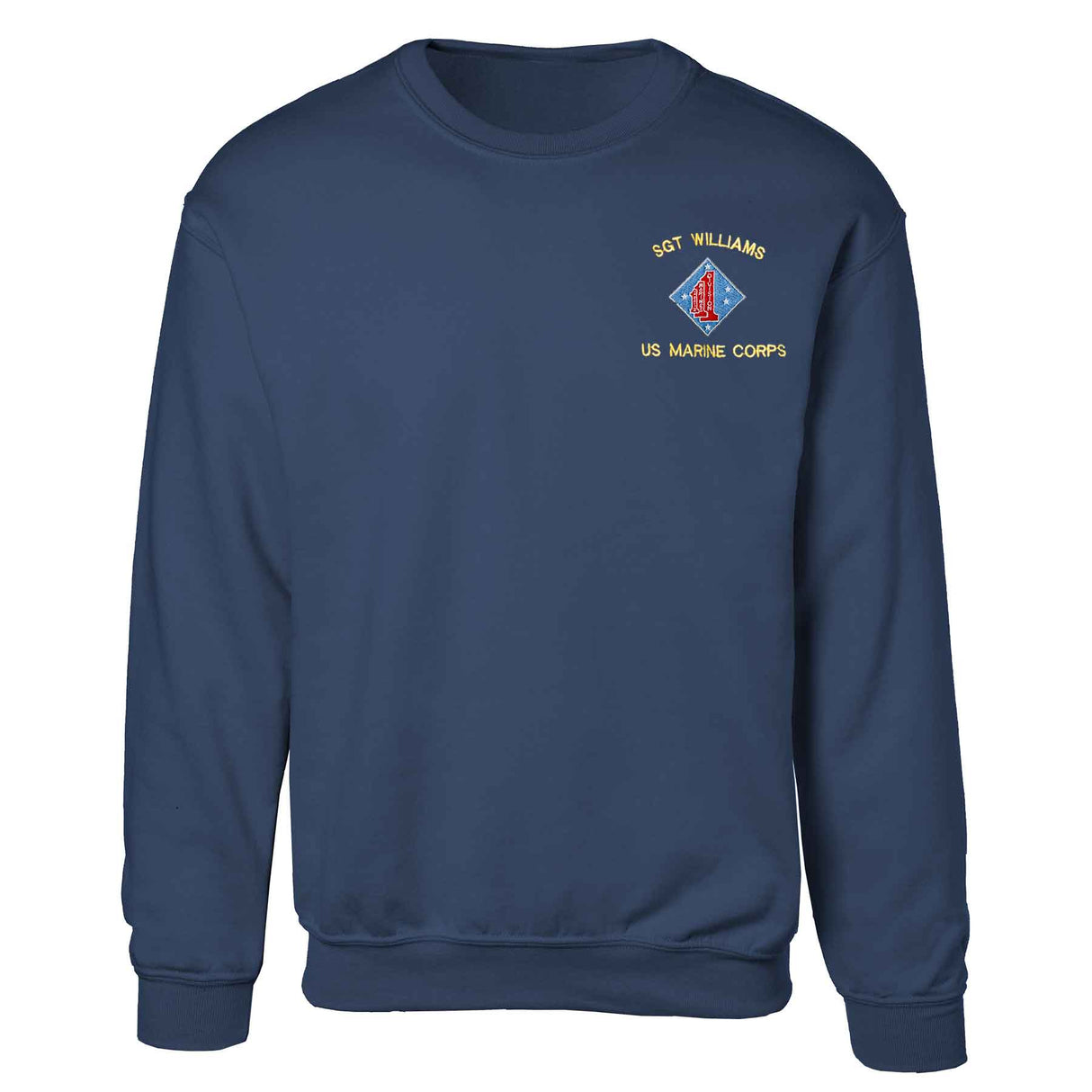 1st Battalion 1st Marines Embroidered Sweatshirt - SGT GRIT