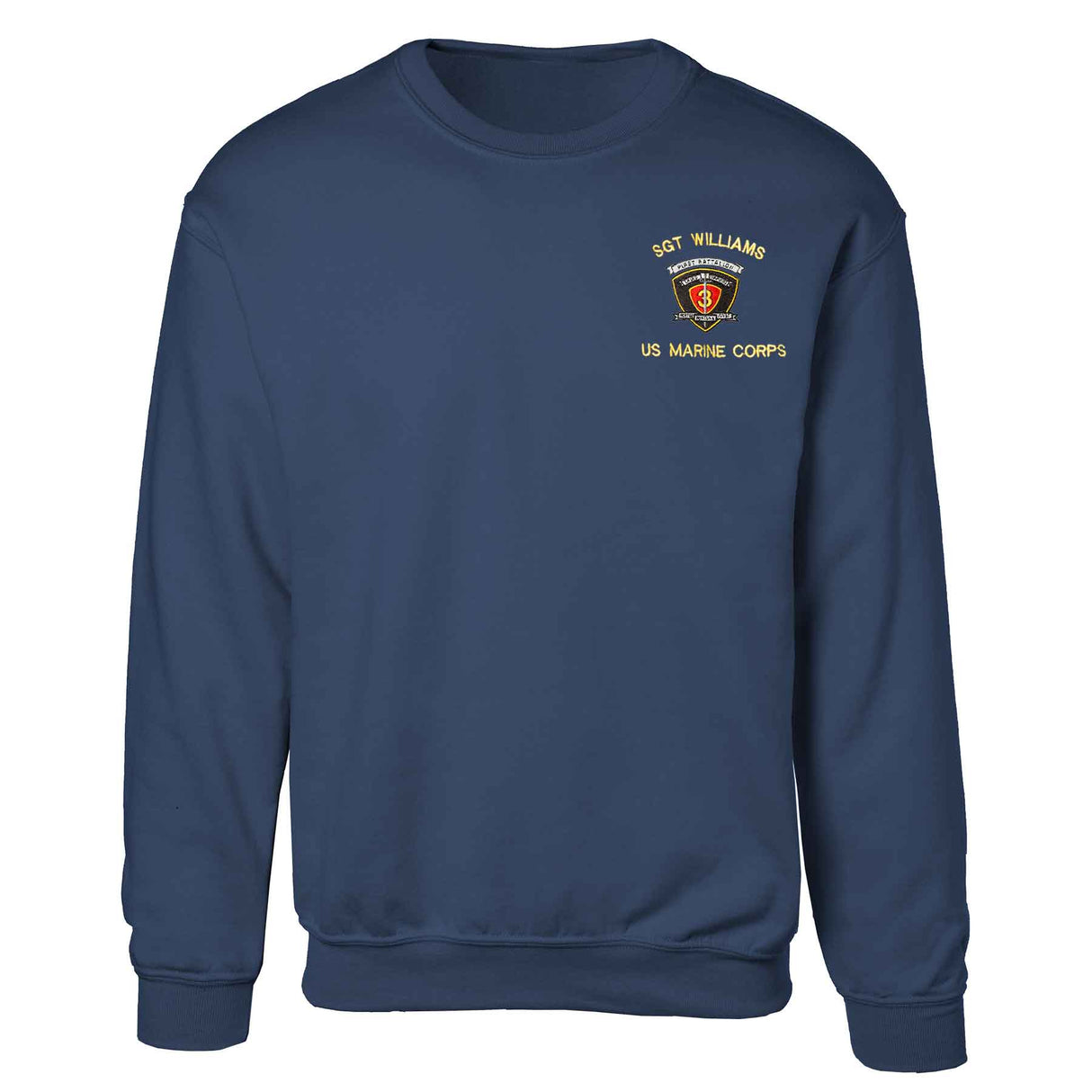 1st Battalion 3rd Marines Embroidered Sweatshirt - SGT GRIT