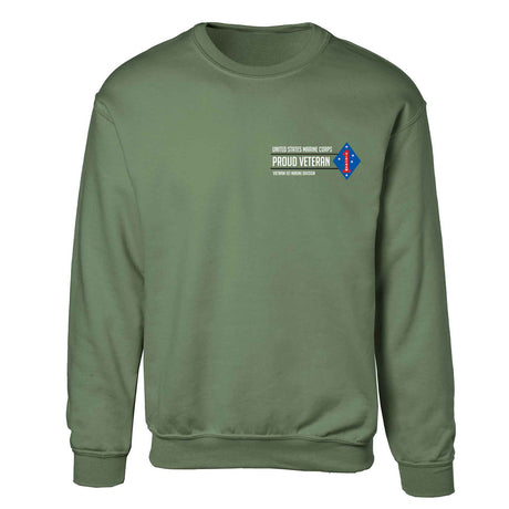 Vietnam 1st Marine Division Proud Veteran Sweatshirt - SGT GRIT