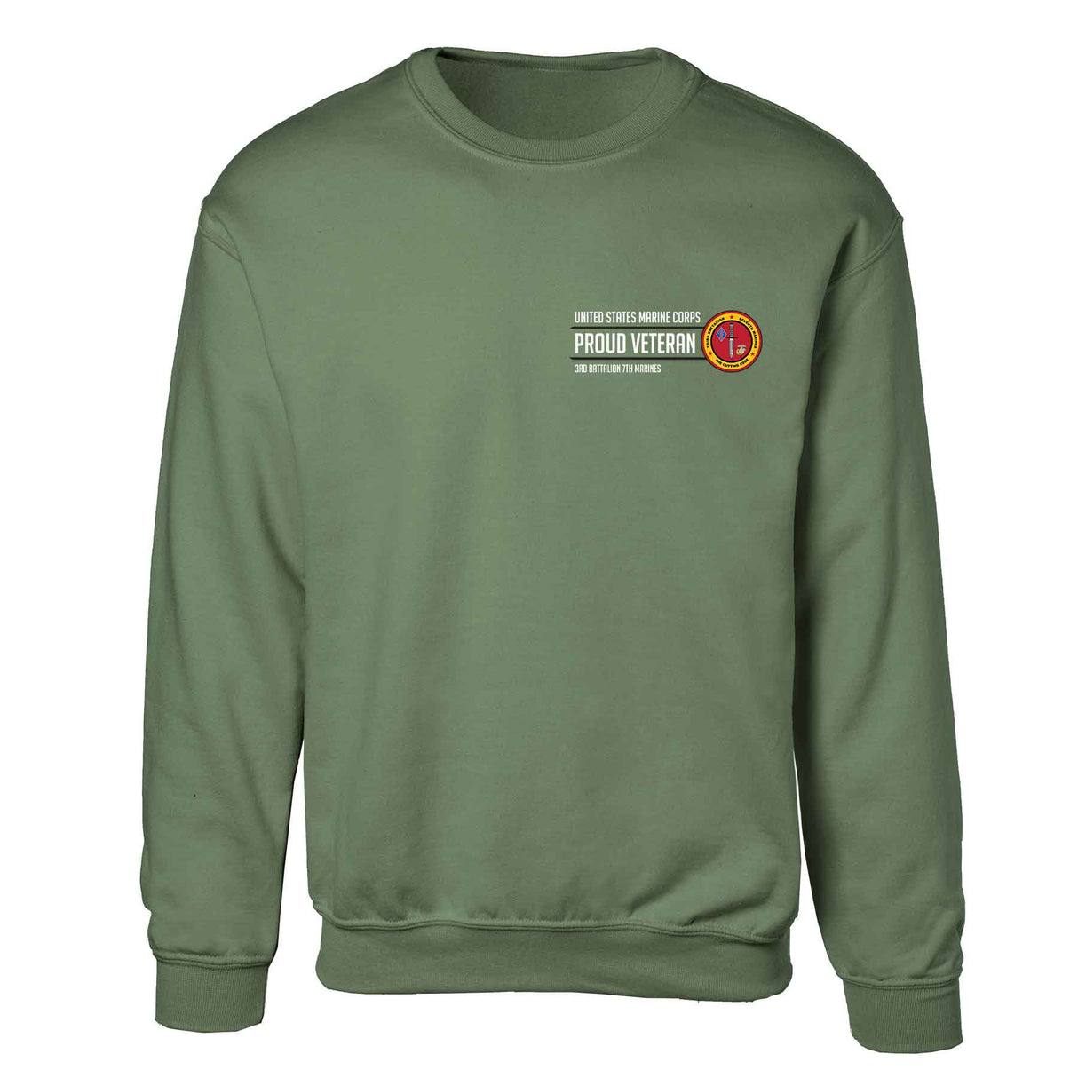 3rd Battalion 7th Marines Proud Veteran Sweatshirt - SGT GRIT