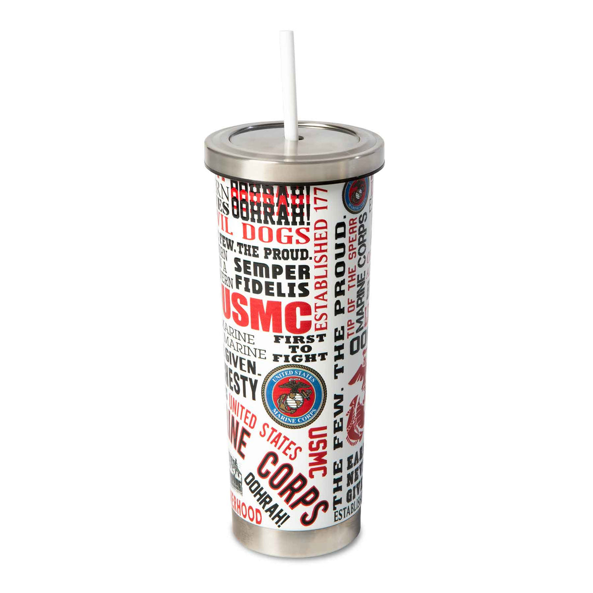 Marine Corps Word Wrap Insulated Tumbler - SGT GRIT