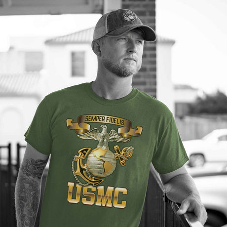 USMC Metallic EGA T-shirt - SGT GRIT