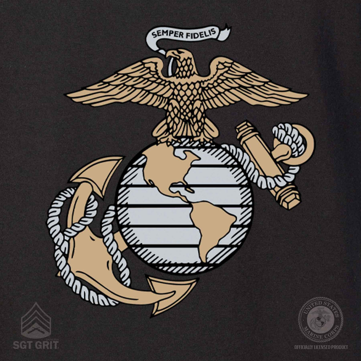 Personalized Marine Corps EGA Emblem T-shirt - SGT GRIT