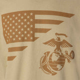 USMC Flag, EGA Emblem T-shirt 100% Cotton - SGT GRIT