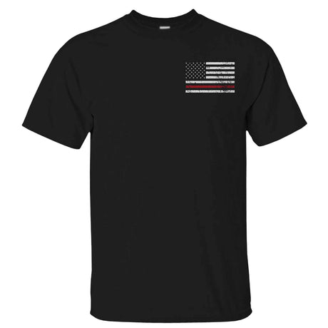 Marine Corps Blood Stripe Flag Black T-shirt - SGT GRIT