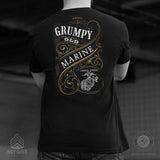 Grumpy Old Marine Vintage EGA Back With Left Chest T-shirt - SGT GRIT