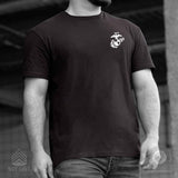 Grumpy Old Marine Vintage EGA Back With Left Chest T-shirt - SGT GRIT