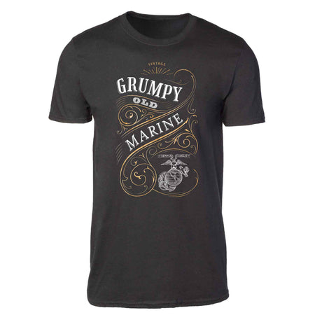 Grumpy Old Marine Vintage EGA Full Front T-shirt - SGT GRIT