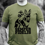 Marine Corps K-9 T-shirt with German Shepherd Graphic Design - SGT GRIT