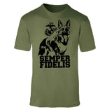 Marine Corps K-9 T-shirt with German Shepherd Graphic Design - SGT GRIT