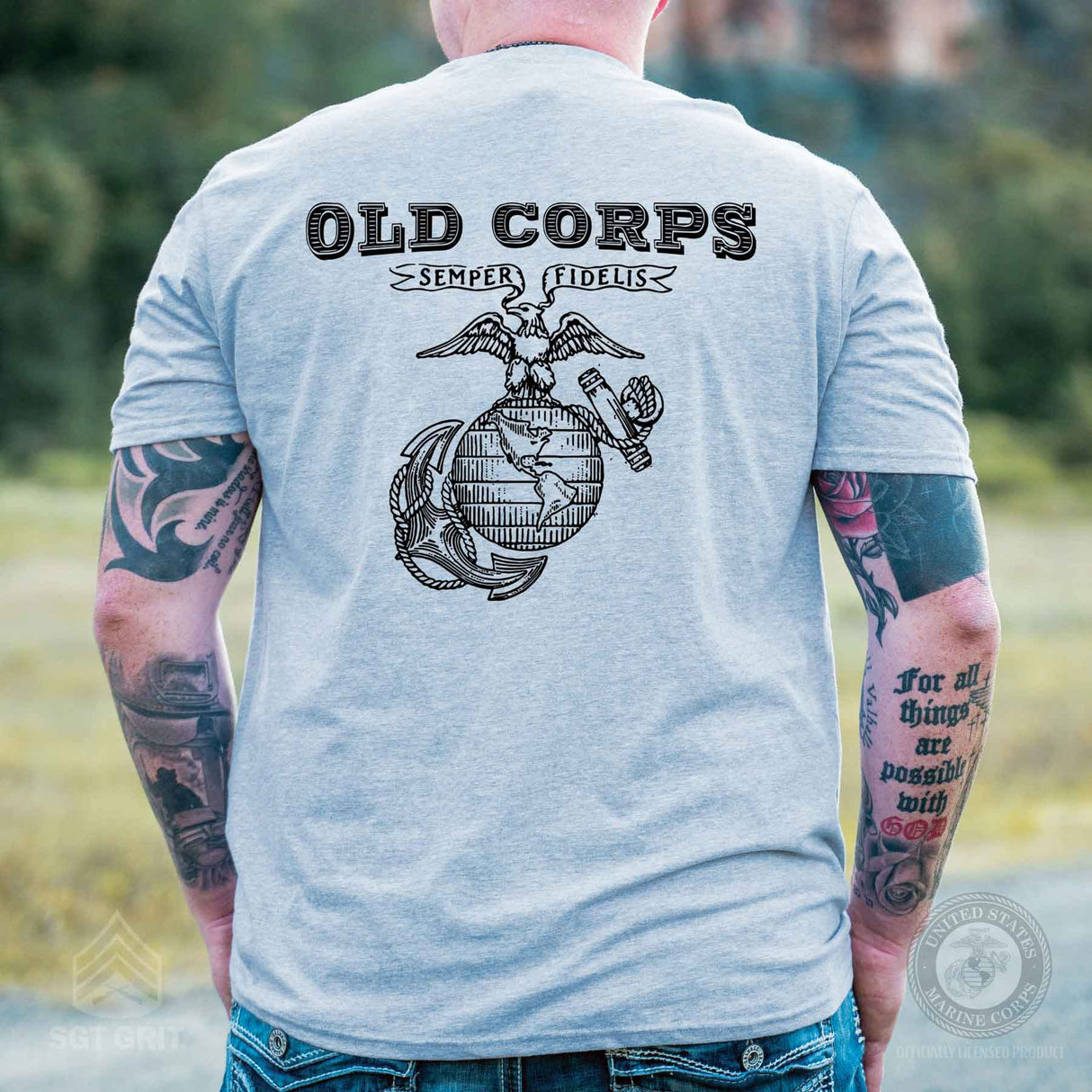 EGA Old Corps Back With Left Chest T-shirt - SGT GRIT