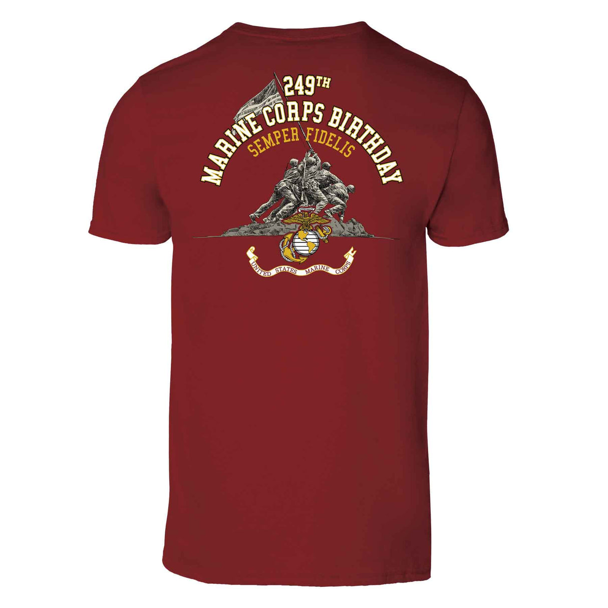 USMC 249th Birthday T-shirt- Back - SGT GRIT