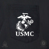 USMC Pocket T-Shirt with Marines EGA Emblem - SGT GRIT