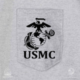 USMC Pocket T-Shirt with Marines EGA Emblem - SGT GRIT