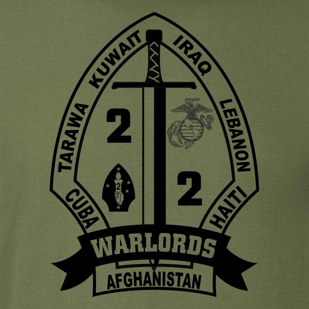 2nd Battalion 2nd Marines T-shirt - SGT GRIT