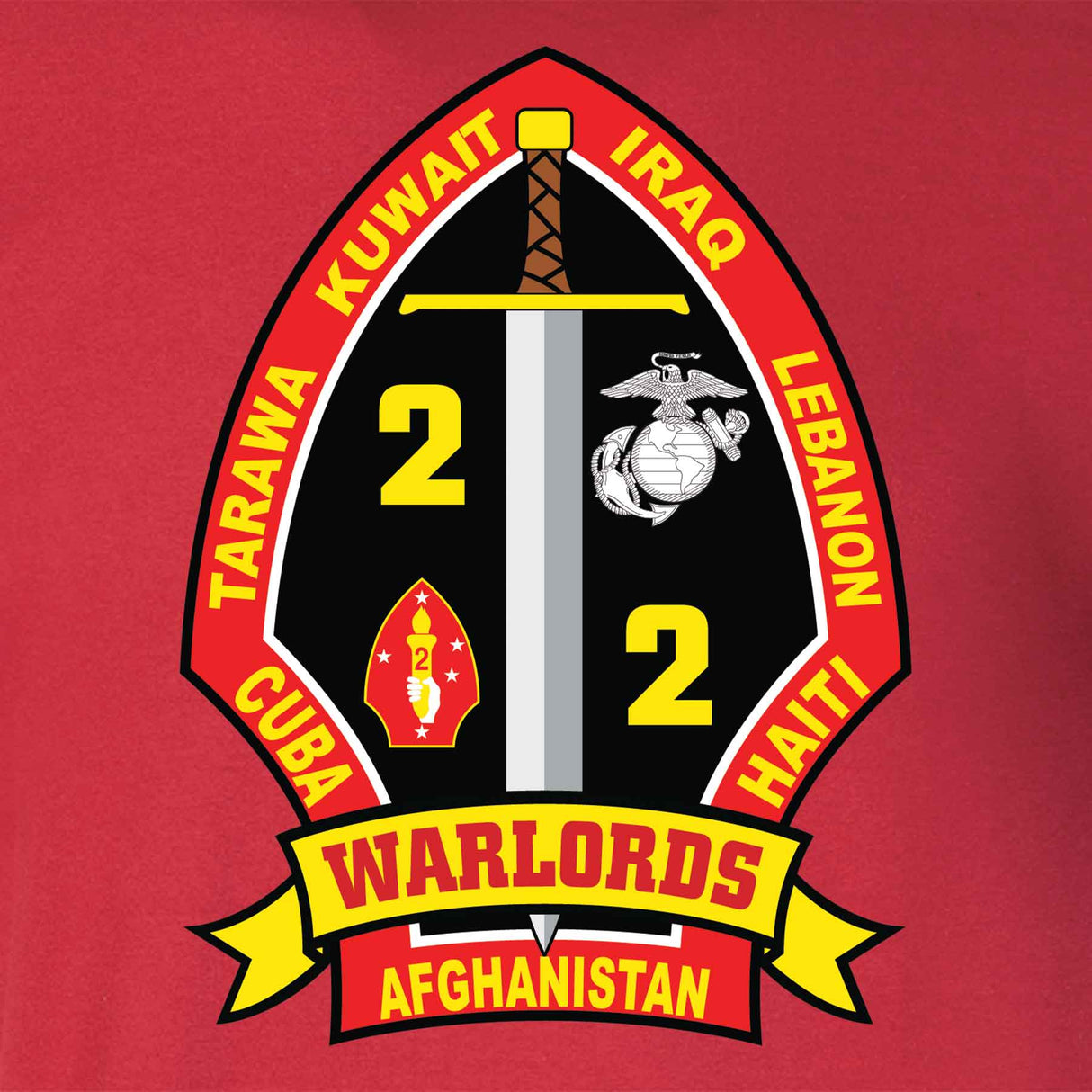 2nd Battalion 2nd Marines T-shirt - SGT GRIT