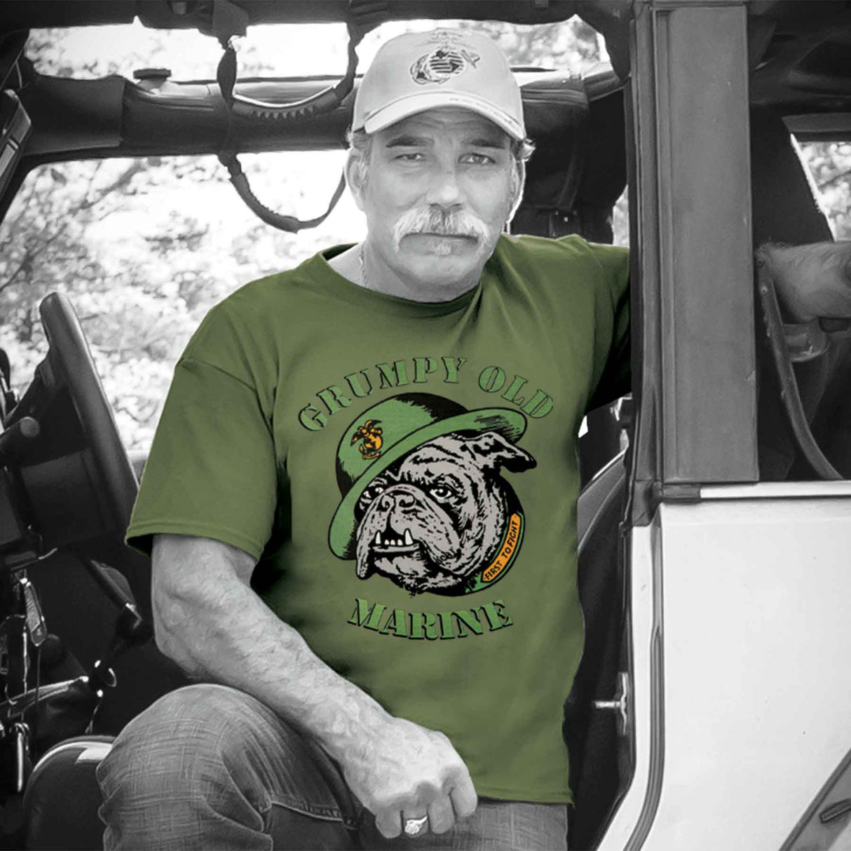 Grumpy Old Marine Bulldog Mascot T-shirt - SGT GRIT