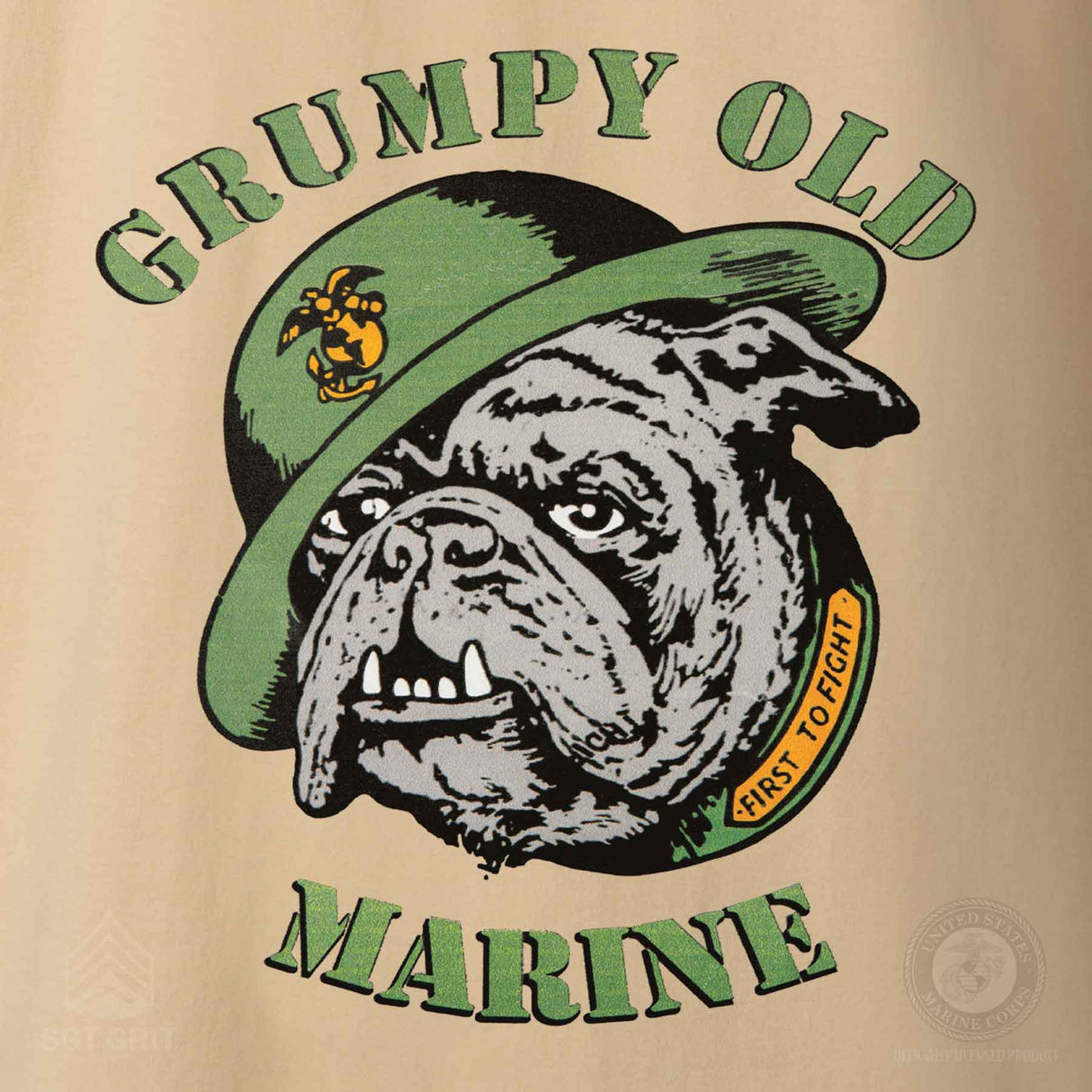 Grumpy Old Marine Bulldog Mascot T-shirt - SGT GRIT