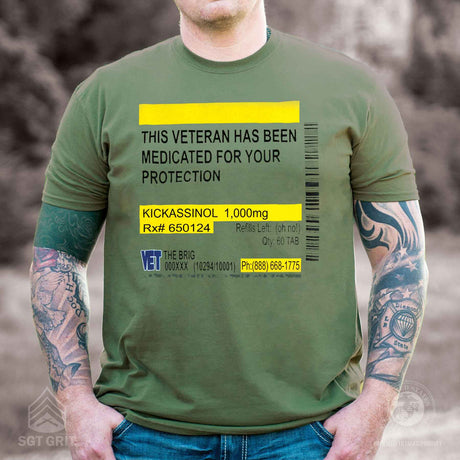 Medicated For Your Protection T-shirt - SGT GRIT